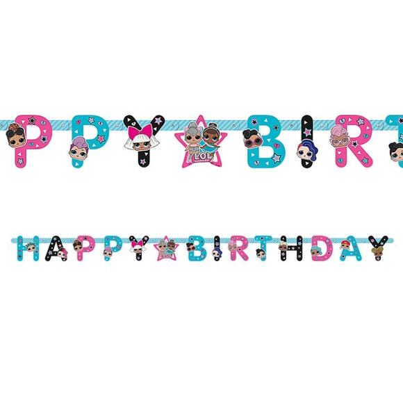 LOL Surprise Birthday Banner Party Supplies LOL Surprise Happy Birthday - Picture 2 of 6